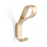 Крючок двухрожковый золото матовое