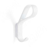 Крючок двухрожковый белый матовый