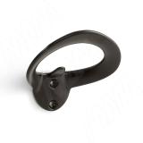 Крючок двухрожковый черный матовый