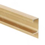 Профиль-ручка крепление саморезами для фасада 18мм,  золото матовое (анод), L-3000мм