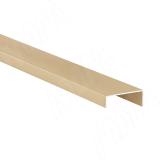 Профиль-ручка крепление саморезами золото брашированное (анод), L-3000мм