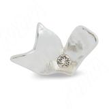 Ручка-кнопка серебро матовое с кристаллами Сваровски S8105K.05