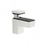 КВАДРО МИНИ Менсолодержатель для деревянных и стеклянных полок 0-25 мм, белый матовый