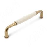 SCANDI Ручка-скоба 128мм бронза состаренная/керамика UP16.128.G00AB.MLK.0