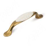 Ручка-скоба 96мм бронза состаренная/керамика состаренная UP194AB/MLK