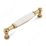 Ручка-скоба 96мм бронза состаренная/керамика состаренная UP214AB/MLK