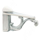 Менсолодержатель для деревянных и стеклянных полок 4 - 25 мм, L-115 мм, белый/серебро винтаж V6770000AB