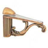 Менсолодержатель для деревянных и стеклянных полок 4 - 25 мм, L-115 мм, бронза состаренная V6770000OV