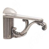 Менсолодержатель для деревянных и стеклянных полок 4 - 25 мм, L-115 мм, серебро состаренное V677000SFE