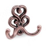 ROME Крючок двухрожковый медь состаренная WAP.802.000.00C1