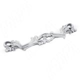 Ручка-скоба 128мм белый/серебро винтаж WMN.631.128.00V4