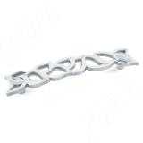 Ручка-скоба 128мм белый/серебро винтаж WMN.688.128.00V4