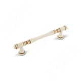 Ручка-скоба 96мм cлоновая кость/золото винтаж WMN.765.096.00T5