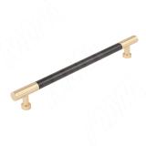 Ручка-рейлинг 256мм черный матовый/латунь