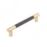 Ручка-рейлинг 160мм черный матовый/латунь