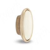 Ручка-кнопка бронза состаренная/керамика молочная WPO.18.01.00.000.D1