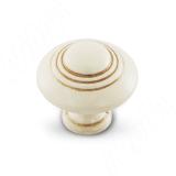 Ручка-кнопка D30мм cлоновая кость/золото винтаж WPO.2031.030.00T5