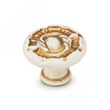 Ручка-кнопка D30мм cлоновая кость/золото винтаж WPO.2032.030.00T5