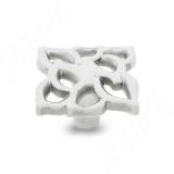 Ручка-кнопка белый/серебро винтаж WPO.688.000.00V4