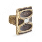 Ручка-кнопка бронза состаренная с кристаллами Сваровски WPO.694.000.KRD1