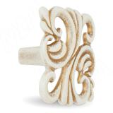 Ручка-кнопка 32мм cлоновая кость/золото винтаж WPO.707.032.00T5