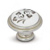 Ручка-кнопка D30мм серебро Венецианское/керамика серебрянные узоры WPO.730.000.00M5