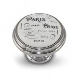 Ручка-кнопка D35мм хром/керамика Paris WPO.77.00.Q4.000.CR