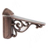 VENICE Менсолодержатель для деревянных и стеклянных полок 4 - 40 мм, L-125 мм, медь состаренная WRM.805.125.00C1