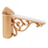 VENICE Менсолодержатель для деревянных и стеклянных полок 4 - 40 мм, L-125 мм, золото матовое Милан WRM.805.125.00R8