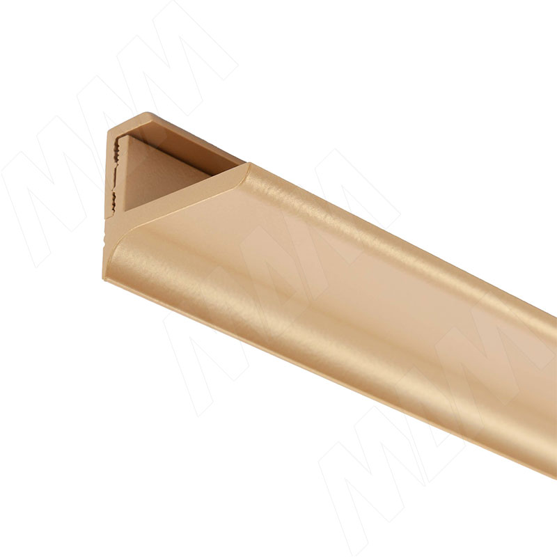 EUS Менсолодержатель для деревянных полок 16-20мм золото матовое (краска), L=600 мм (1 шт) фото товара 6 - EUS.600.GL