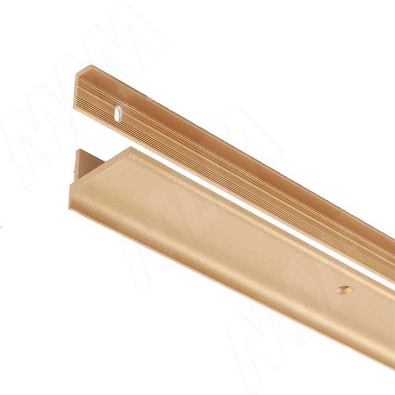 EUS Менсолодержатель для деревянных полок 16-20мм золото матовое (краска), L=600 мм (1 шт) фото товара 7 - EUS.600.GL