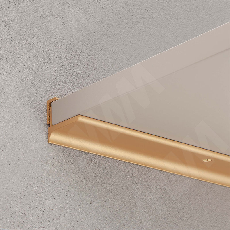 EUS Менсолодержатель для деревянных полок 16-20мм золото матовое (краска), L=600 мм (1 шт) фото товара 11 - EUS.600.GL