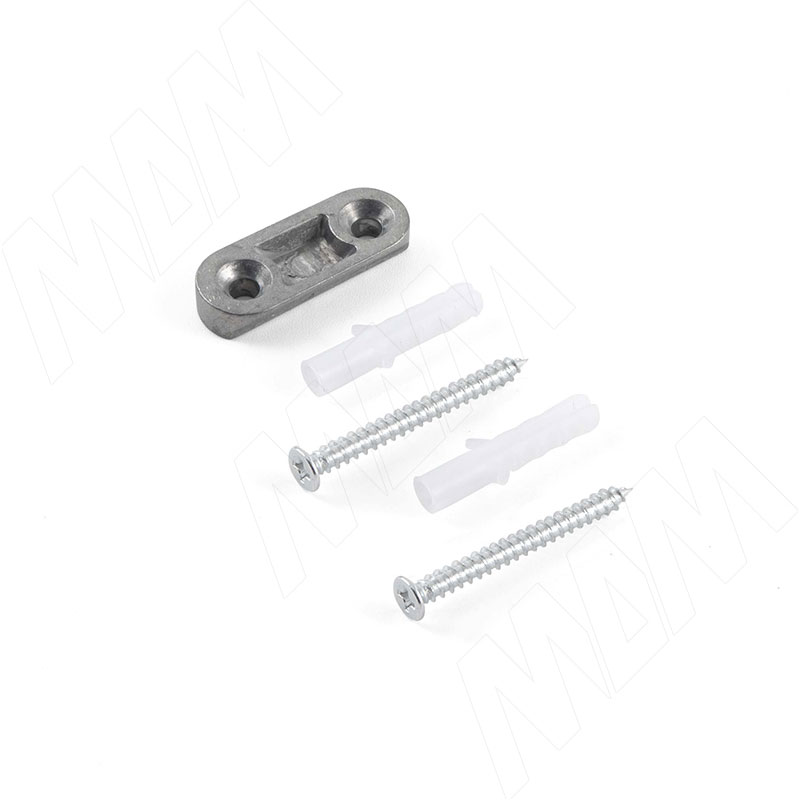 Крючок двухрожковый хром матовый фото товара 3 - HK.43.SP