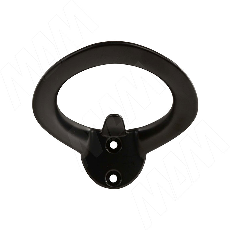 Крючок двухрожковый черный матовый фото товара 2 - HK.44.BLM