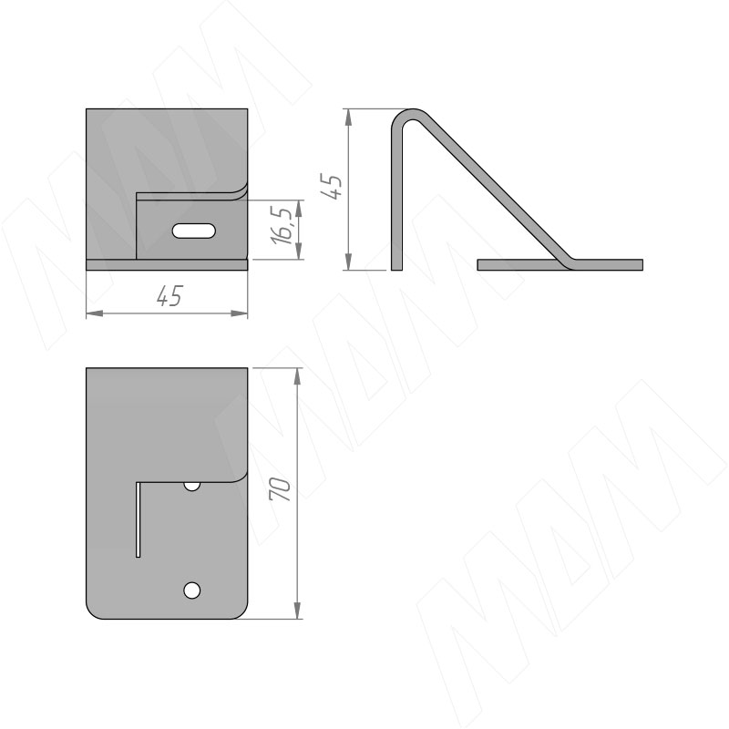 LOFT Менсолодержатель (комплект) для деревянных полок 16мм, черный матовый (краска RAL9005) фото товара 4 - LFT.SET.BL