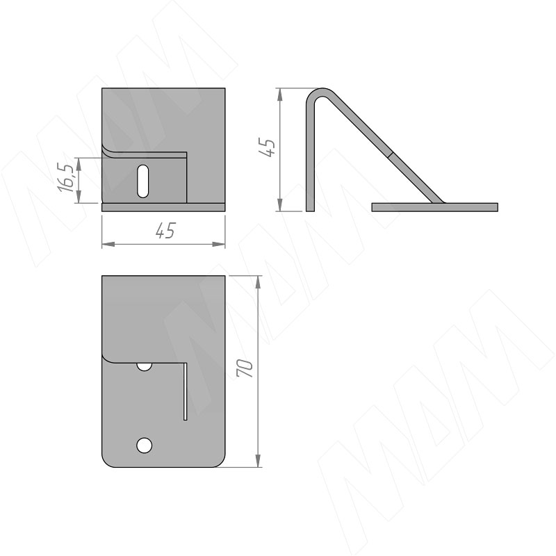 LOFT Менсолодержатель (комплект) для деревянных полок 16мм, черный матовый (краска RAL9005) фото товара 5 - LFT.SET.BL