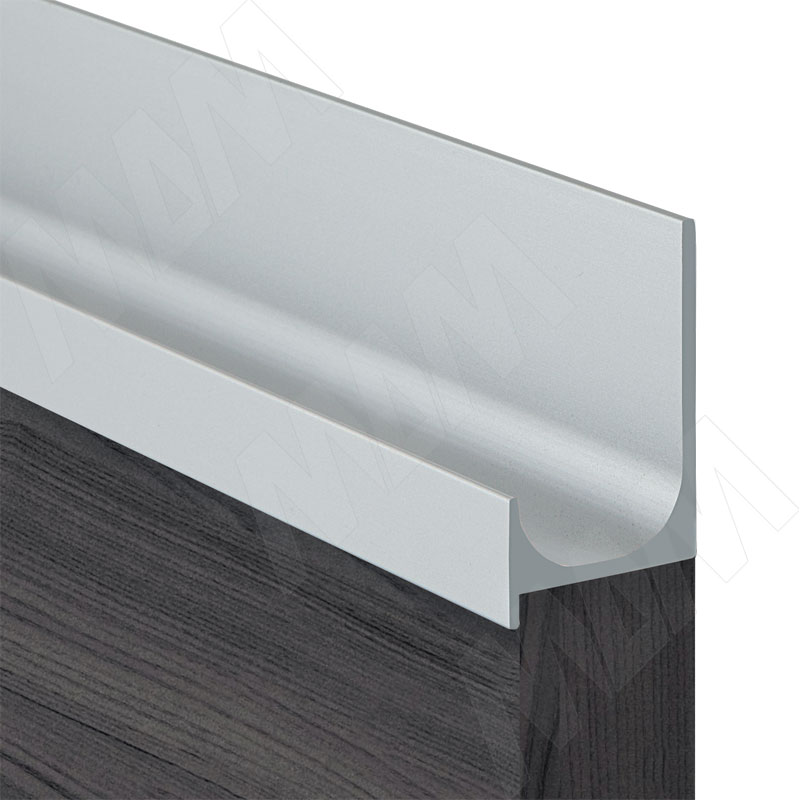 Профиль-ручка врезная для фасада 16/18мм, алюминий матовый (анод), L-3000мм фото товара 2 - PH.RU07.3000.AL PR