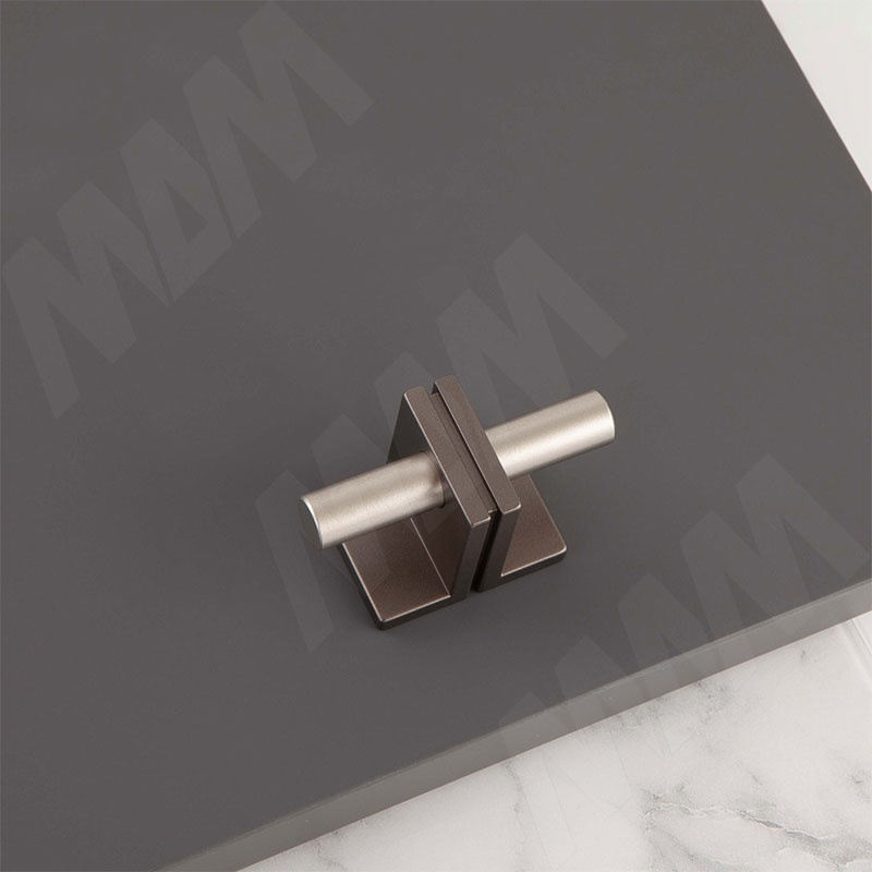 Ручка-кнопка 16мм никель матовый/бронза alucover фото товара 4 - WPO.906.00T.6BG7