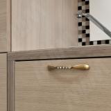 Ручка-скоба 160мм бронза состаренная с кристаллами 1027K.160.23, фото 1