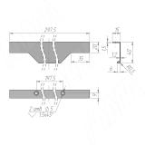 Профиль-ручка 300мм крепление саморезами алюминий полированный (анод) 25.300.AS, фото 1