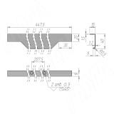 Профиль-ручка 450мм крепление саморезами алюминий полированный (анод) 25.450.AS, фото 2