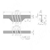 Профиль-ручка 500мм крепление саморезами алюминий полированный (анод) 25.500.AS, фото 1