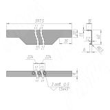 Профиль-ручка 600мм крепление саморезами алюминий полированный (анод) 25.600.AS, фото 1