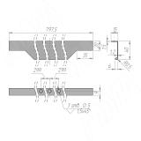 Профиль-ручка 800мм крепление саморезами алюминий полированный (анод) 25.800.AS, фото 1