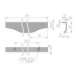 Профиль-ручка 200мм крепление саморезами алюминий полированный (анод) 26.200.AS, фото 1