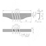 Профиль-ручка 500мм крепление саморезами алюминий полированный (анод) 26.500.AS, фото 1