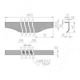 Профиль-ручка 800мм крепление саморезами алюминий полированный (анод) 26.800.AS, фото 1