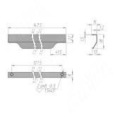 Профиль-ручка 150мм крепление саморезами золото матовое (анод) 27.150.9L, фото 2