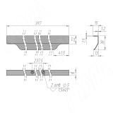 Профиль-ручка 400мм крепление саморезами черный матовый (анод) 27.400.7W, фото 1