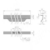 Профиль-ручка 450мм крепление саморезами нерж. сталь (анод) 27.450.7M, фото 2